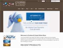 Tablet Screenshot of cookiesandcream.com.au